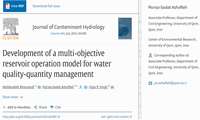 انتشار مقاله در مجله Journal of Contaminant Hydrology توسط دکتر پریساسادات آشفته